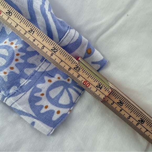 Nicole Miller New York 100% Linen Button Down Blouse Size M - Picture 4 of 6